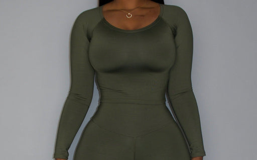 CROP LONG SLEEVE TOP - Curvy Gyals