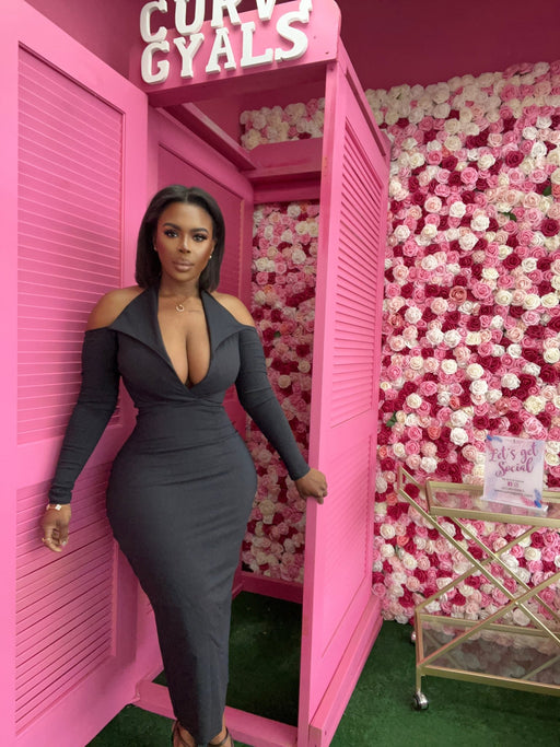 Cutout Halter Dress - Curvy Gyals