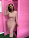 Dusty Pink Dress - Curvy Gyals