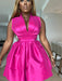 Off the Shoulder Blue Dress - Pink - Curvy Gyals